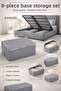 8 Pieces of Quilted Base Storage Boxes 60X40X22 (Anthracite)