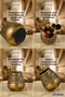Makeup Organizer, Makeup Brush Holder, Makeup Organizer Set, Gold Antique Finish, Model 3 - 4