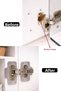 2 Pieces of Hinge Repair Plate Stainless Steel Cabinet Door Repair Sheet – Kitchen Bathroom Cabinet Repair Set - 8
