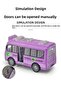 Toy Bus Doors Can Be Opened, Sliding, Battery-Free, Safe Minibus Car - 3