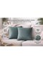 Emerald Green Velvet Jacquard Cushion Cover 40X40 Set of Invisible Zipper of 2 - 2