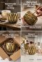 Makeup Organizer, Makeup Brush Holder, Makeup Organizer Set, Gold Antique Finish, Model 18 - 8