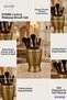 Makeup Organizer, Makeup Brush Holder, Makeup Organizer Set, Gold Color, Model 14 - 5