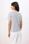 Gri Melanj Slogan Regular/Normal Kalıp Kısa Kollu Pamuklu Örme T-Shirt TWOSS26TS00161 - 4