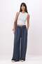 Antrasit Wide Leg/Geniş Paça Büzgülü Normal Bel Uzun Örme Pantolon TWOSS26PL00156
