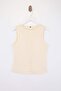 Stone Button Detailed Camisole Knitted Plus Size Blouse Tbbss26Af00100 - 4