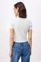 Ecru Printed Fitted Short Sleeve Cotton Ribbed Knitted T-Shirt Twoss26Ts00127 - 6