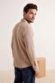 Taş Normal Kalıp/Regular Fit Fit Waffle Dokulu Mevsimlik Erkek Dokuma Gömlek TMNSS26GO00004 - 3