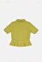 Yağ Yeşil Peplum/Belden Oturmalı Düğme Detaylı Triko Bluz TWOSS26BZ00158 - 5