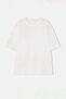 Big Size Ecru Oversize/Wide Cut 100% Cotton T-Shirt Tmnss25Bf00009 - 5