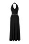 Trendyol Studio Collection Siyah Belden Açılan Kemerli Kolsuz Esnek Örme Elbise TWOSS26EL00391 - 6