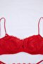 Red Lace Piece Piped Detail Thread Strap K Cup-Free Knitted Underwear Set Tbbss26Dg00003 - 5