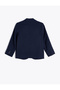 Classic Lapel Pocket Detail Long Sleeve Button down Blazer School Jacket - 4