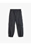Jogger Parachute Pants with Pockets and Tie Waist Cotton