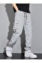 Stretch Fabric Cotton Pants, Pack of Cargo Pocket with Elastic Waist and Cuffs - 3