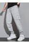 Men's Cargo Pocketed Pants, Cotton, Elastic Hem, Side Pocketed Pants