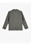 Classic Lapel Pocket Detail Long Sleeve Button down Blazer School Jacket - 4