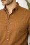 Men's Brown Sofia Linen Oversized Long Sleeve Shirt - 5