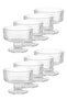 8-Piece Elegant Glass Dessert Cup Set with Footed Base
