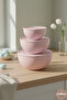 3-Piece Lidded Round Storage Container Set 0.6L + 2.5L + 4L – BPA Free, Nestable, Microwave Compatible