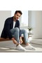 Men's Leather Casual Shoes L4238 - White - 42 - 5