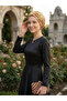 Sequined Lined Gold Ready-To-Wear Turban Hijab Evening Dress Bonnet - 9