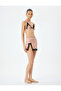 Lace Detailed Mini Skirt Satin Pajama Bottoms - 2