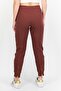 Women Regular Fit Ribbed Sweatpants, Brown - 2
