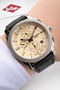 Leather Cord Calendar 5 Atm Water Resistant Men's Wristwatch Elc08154.351