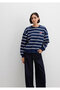 Striped Navy Blue Sweatshirt 1S10456-84634 - 2