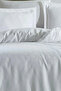 Checkered Satin 100% Cotton Double Duvet Cover Set |   White Without Sheets - 5