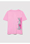 Bugs Bunny Printed Pink T-Shirt Loose Fit / Relaxed Fit 7610303-71038 - 4