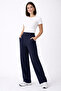 Women's Lycra Velcro Closure Navy Blue Palazzo Pants - 3