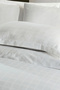 Checkered Satin 100% Cotton Double Duvet Cover Set |   White - 4