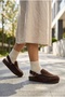 ®   Premium Series Alba Dark Brown Genuine Leather Closed Front Soft Insole S Sandals Slippers - 6