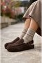 ®   Premium Series Alba Dark Brown Genuine Leather Closed Front Soft Insole S Sandals Slippers - 2