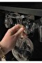 Black | |   Irmak Kadehli̇k | |   Black 6.Li | |   Goblet Hanger Stainless Metal Cup and Goblet Rack - Kitchen and Bar Organizer with a Capacity for 6 Goblets - 4