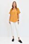 Women's Collar Stoned Maroken Shirt Mustard - 4
