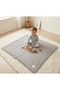 100% Cotton Gray 4 Layer Muslin Tasseled Blanket 115X95Cm Oeko-Tex Certified - 3
