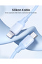 كابل USB-C إلى Lightning سيليكون بطول 1 متر - أزرق داكن - 5