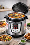 6L Electric Pressure Cooker 1000W – Multi-Function Rice, Slow, Yogurt, Cake, Steam & Warm, Silver - 7