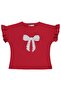 Ruffle Sleeve T-Shirt for Ages 4-9 - Red 5-6 Years