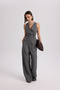 Nagmetah Anthracite Vest Trousers Suit with Back Window - 6