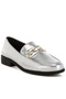 Women's Metallic Horsebit Detail Loafers in Silver