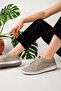 Genuine Leather Silver Women's Leather Casual Shoes Dp80-8008 - 2