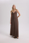 Onella Strappy Brown Long Dress - 4
