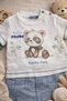 Bebessi̇ Baby Boy Panda B Printed Chambre Summer Jumpsuit 100% P Cotton Baby Jumpsuit with Shorts - 7