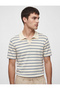Regular Fit Short Sleeve Polo Neck Striped T-Shirt - 2