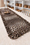 Leopard Linen Rectangular Ruffle Runner 40Cmx120Cm