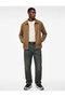Regular Fit Long Sleeve Pocketed Shirt Collar Zippered Transitional Jacket